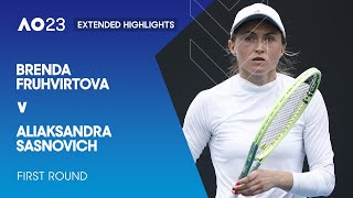 Brenda Fruhvirtova v Aliaksandra Sasnovich Extended Highlights | Australian Open 2023 First Round