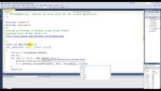Using Pthread In Windows