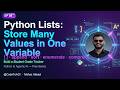 Python Lists Explained for Beginners | Indexing, append(), sort(), Loops | EP 08 | CodeToAGI