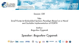 S3E'22 Workshop: Presented by Bogusław Cyganek