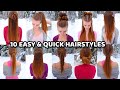 10 QUICK & EASY HAIRSTYLES | Back to School Hairstyles