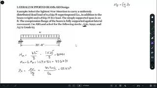 Design of Beam  Steel Structure | Numerical Problem 01|