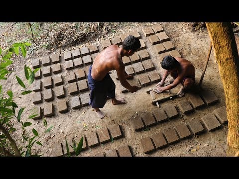 Primitive Tool : Make 100 Mud Brick - YouTube