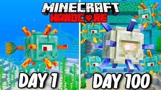 I Survived 100 Days as a GUARDIAN in Hardcore Minecraft... Minecraft Hardcore 10