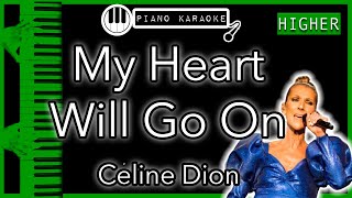 My Heart Will Go On (HIGHER +3) - Céline Dion - Piano Karaoke Instrumental