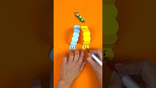 Easy Paper Trick for 🪱 Worm Races! DIY for Kids! #shorts