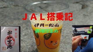 ＪＡＬ搭乗記　７月７日　御翔印集め　伊丹ー松山　