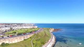 Tynemouth Beach Aerial Footage