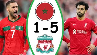 مباراة تاريخية منتخب المغرب يهزم ليفربول 5-1 محمد صلاح ضد المغرب