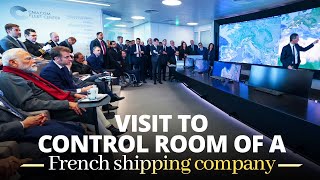 PM Modi, President Macron visit control room of a French shipping and logistics company in Marseille