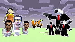 Monster School : Skibidi Toilet vs Monster school and Cameraman -  Minecraft Animation