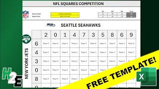 Free NFL Squares Template in Excel