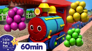 Color Balloon Train Song +More Nursery Rhymes and Kids Songs | Little Baby Bum