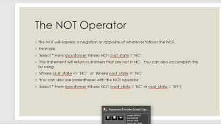 SQL Language Boolean Logic