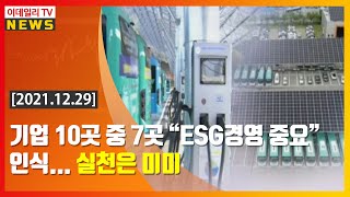 기업 10곳 중 7곳 “ESG 경영 중요” 인식… 실천은 미미 (20211229)