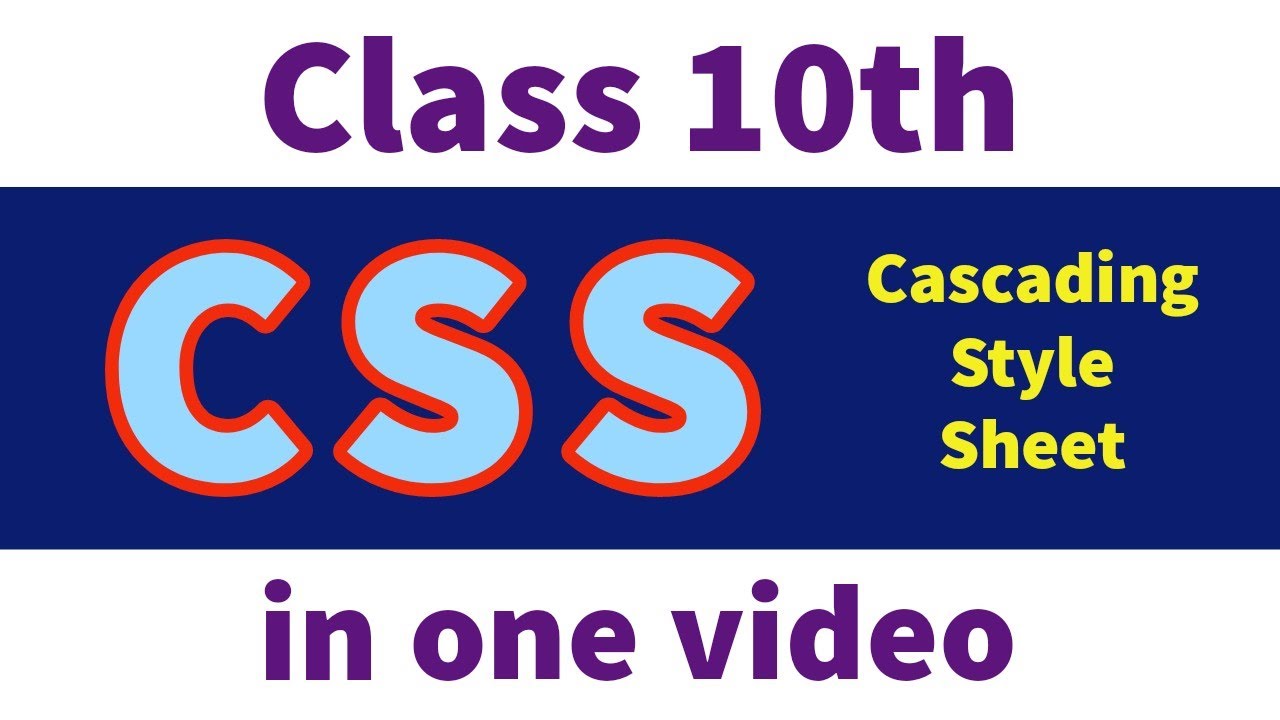 CSS | For Beginners | CBSE | CLASS 10TH - YouTube