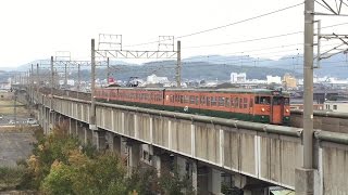 【本四備讃線】JR西日本　115系湘南色 普通電車　2015年11月6日（瀬戸大橋線・児島～宇多津間）