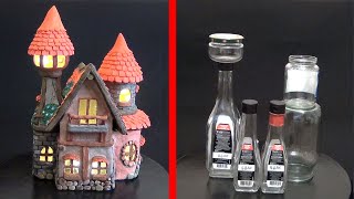 DIY Fairy House from Bottles | How to make a fairy house from jar with your own hands