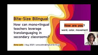 Translanguaging PD by Anna Lehn - MPS 2021