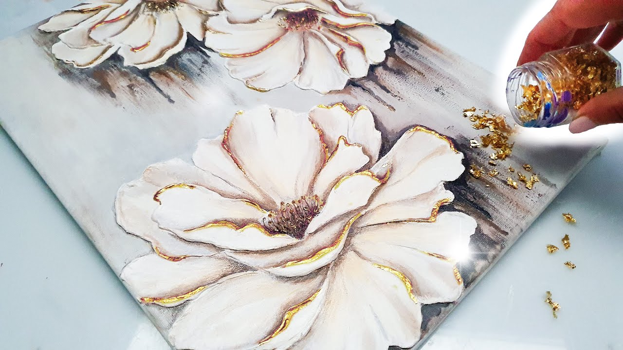 Textured Flower Painting Tutorial Best Flower Site