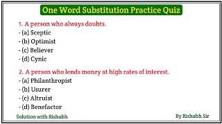 One word substitution for all competitive exams| One Word Substitution for ssc|One word substitution