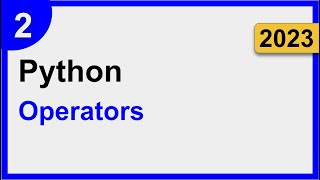 2 | Operators | Python for Complete Beginners