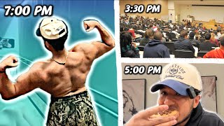 Realistic Grad School Life as A Bodybuilder | Back Day