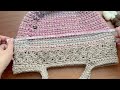 【かぎ針編み】花模様と組み合わせて可愛いバッグの編み方。crochet bag.