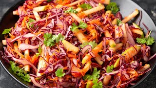 Red cabbage salad, tasty and easy recipe