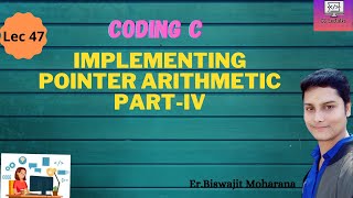 Pointer arithmetic || pointer subtraction || how to subtract pointer variables || pointers(Lec_47)