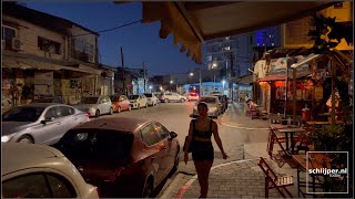 Abarbanel Street, Tel Aviv, at dusk