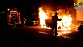 Autobrand aan Vorstershoekstraat in Oss