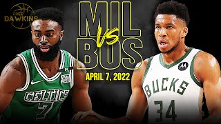 Milwaukee Bucks vs Boston Celtics Full Game Highlights | April 7, 2022 | FreeDawkins