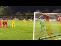 George Moore his the post for Harrow Boro v Chesham United