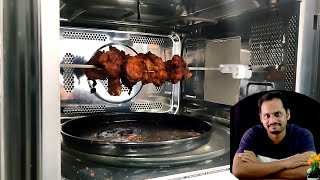 How to Make Chicken BBQ in Microwave | Haier Rotisserie Microwave | 28 litres