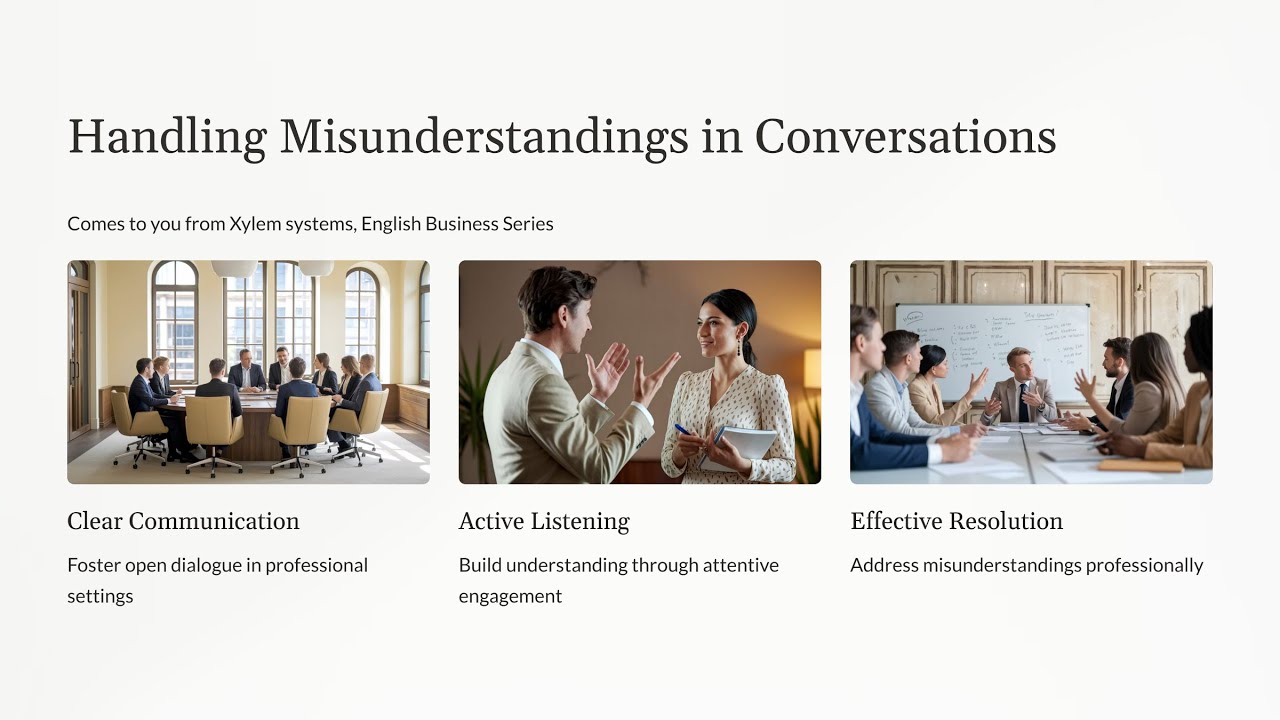 Handling Misunderstandings Youtube