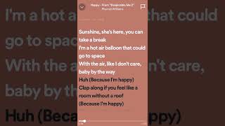 Happy | Pharrell Williams | Lyrics