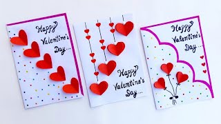 3Easy & Beautiful white paper Handmade Happy Valentine's Day Card making 2023|DIY Love Greeting Card