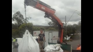 Hiab craning in soil