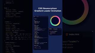 CSS Neumorphism Gradient Loader Animation #cssanimation #loaders #loading #coding #css3animation