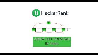 Array left rotation hackerrank solution | Programming in tamil