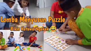 LOMBA MENYUSUN PUZZLE || bikin ketawa ngakak, perumahan bukit barelang.