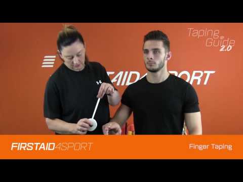 Basic taping technique for sprained finger Basic taping technique for sprained finger