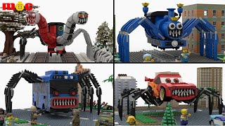 LEGO CURSED THOMAS EXE and CHOO CHOO CHARLES vs TAYO BUS EATER vs CAR EATER MCQUEEN | MOC man