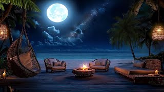 🌙 A Cozy Gathering Under the Moonlight by the Ocean