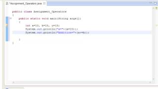 ▶ Java Programming Tutorial-10- Assignment Operator Program