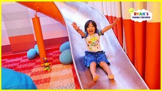 Giant Slide in our room on the cruise and fun indoor playground for kids!