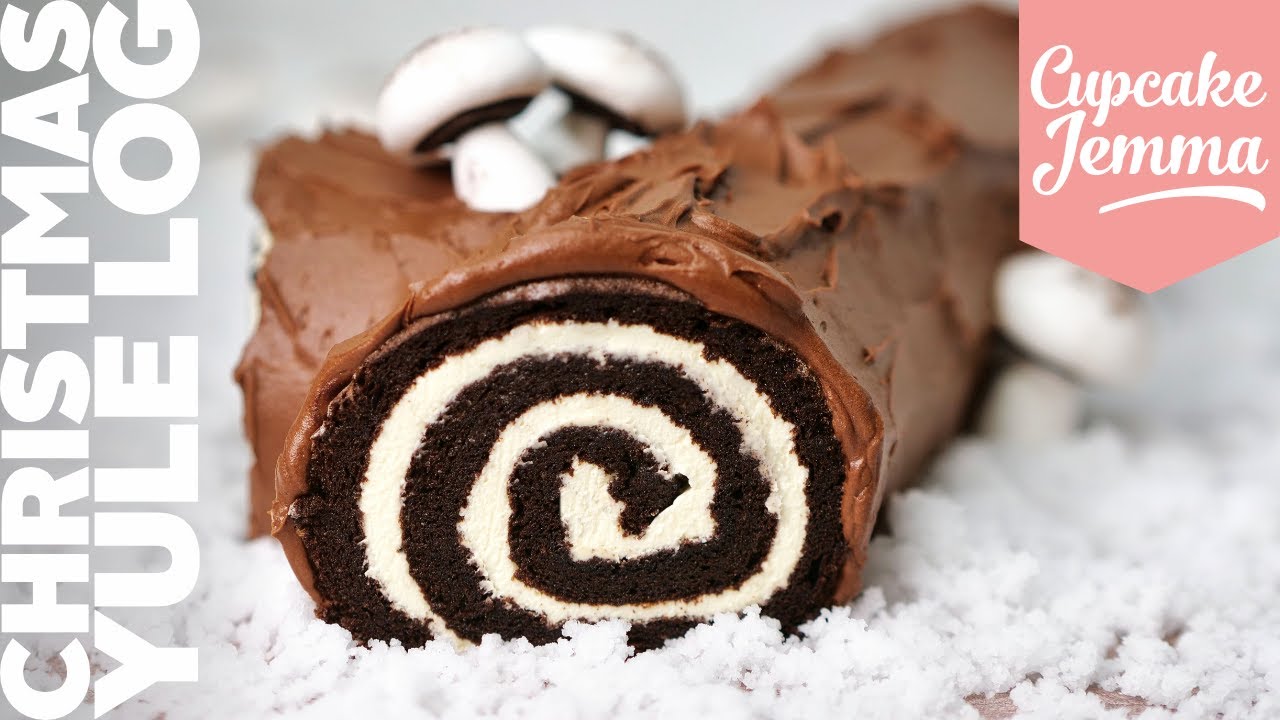 Christmas Chocolate Yule Log Recipe & Tutorial | Cupcake Jemma - YouTube