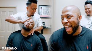 BEST REACTION ~ 1ST CRACK *FOREVER* CHANGED HIS LIFE 😱🔥| Asmr Chiropractic Adjustment | Dr Tubio