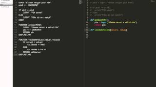 9 Creating a validateValues function in Pseudocode and Python